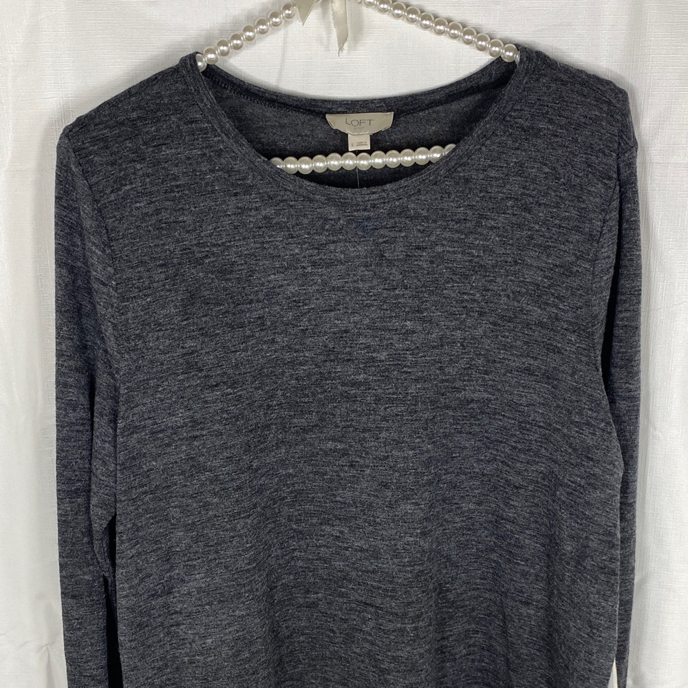 LOFT Heather Gray Long Sleeve Top